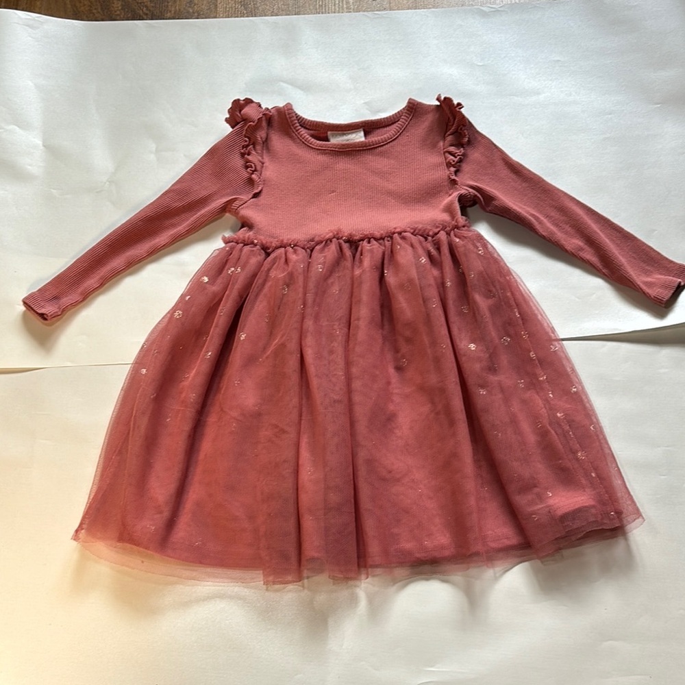 Madison Pink Ruffled Tiered Sundress with Flutter Sleeves